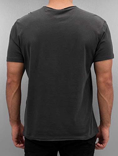 Amplified Nirvana-Smiley Camiseta, Gris (Charcoal CC), XXL para Hombre