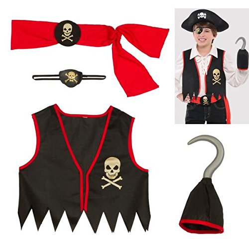 Amscan International Pirata Juego de accesorios de vestuario 5tlg. Niños One Size