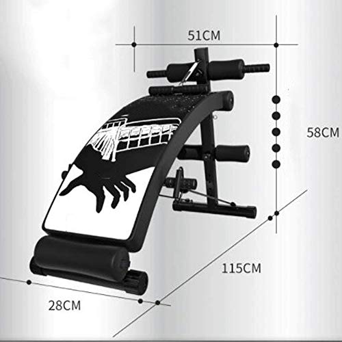 ANBO Banco de Abdominales en declive, Tabla de Abdominales Ajustable Bancos de Pesas multifunción Gimnasio en casa Equipo de Fitness con Marco de flexión, Saltos de Cuerda y Protector de Palma