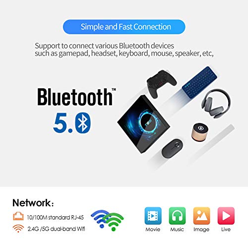 Android TV Box, TUREWELL T95 Android 10.0 Allwinner H616 Quadcore 4GB RAM 32GB ROM Mali-G31 MP2 GPU Soporte 6K 3D 1080P 2.4/5.0GHz WiFi 10/100M Ethernet BT 5.0 DLNA HDMI 2.0 H.265 Smart TV Box