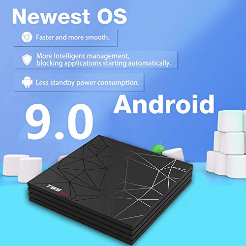 Android TV Box，T95 MAX Android 9.0 TV Box 4GB RAM/32GB ROM H6 Quad-Core Soporte 2.4Ghz WiFi 6K HDMI DLNA 3D Smart TV Box