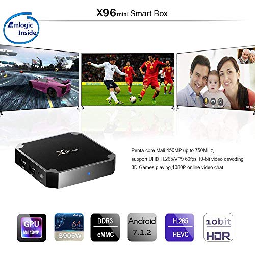 Android TV Box,X96 Mini Smart TV Box with 2G/16G HD Media Player,Support 4K WiFi Android Box with Remote Control