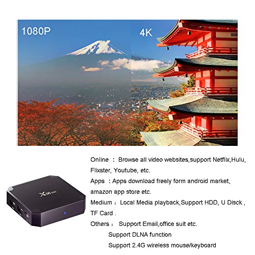 Android TV Box,X96 Mini Smart TV Box with 2G/16G HD Media Player,Support 4K WiFi Android Box with Remote Control