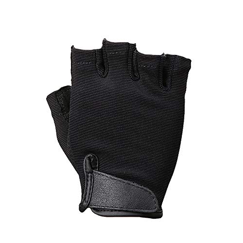 AndyJerzy Guantes de Gimnasio Guantes de la Aptitud Unisex PolyesterStitching Fitness Equipment Palma Malla de Tela y Cuero PU para Pull Ups, Cross Training, Fitness, WODs y Lev