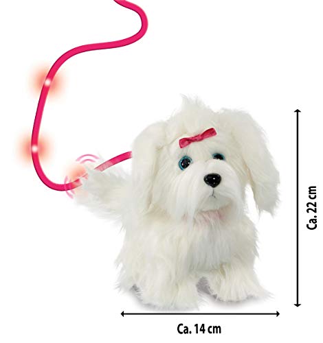 Animagic-256606 Fluffy Perro, Felpa Funcional, color blanco (256606) , color/modelo surtido