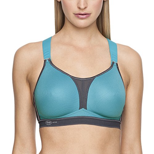 Anita Active Sport-BH Dynamix-Star Sujetador Deportivo, Mehrfarbig (Peacock/Anthrazit 364), 85E para Mujer