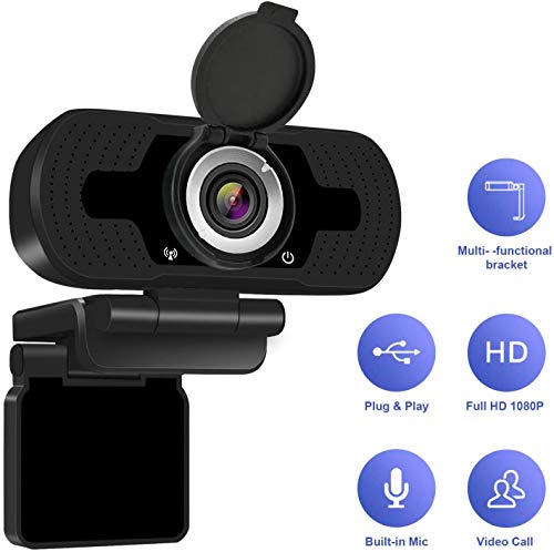 Anivia 1080P Full HD Webcam with Webcam Cover, Cámara para computadora portátil para conferencias y videollamadas, cámara Web Pro Stream con videollamadas Plug and Play, micrófono Incorporado