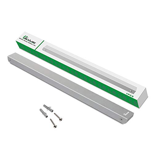 Anjuer Perchero de Pared Aluminio Percha Plegable para Ahorrar Espacio Plata