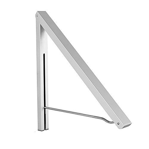 Anjuer Perchero de Pared Aluminio Percha Plegable para Ahorrar Espacio Plata