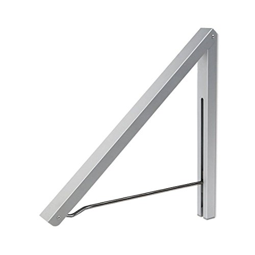 Anjuer Perchero de Pared Aluminio Percha Plegable para Ahorrar Espacio Plata