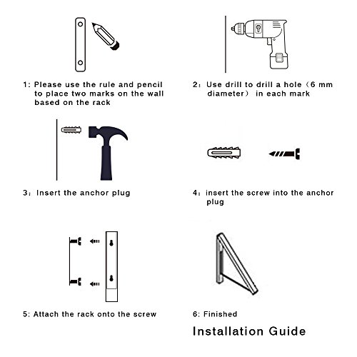 Anjuer Perchero de Pared Aluminio Percha Plegable para Ahorrar Espacio Plata