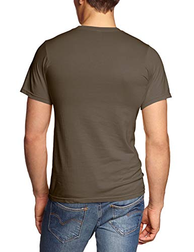 Anvil 980 Camiseta Regular Fit con Cuello Redondo de Manga Corta para Hombre, Color Negro (Bla Black), Talla 52/54 (Talla fabricante:  L)