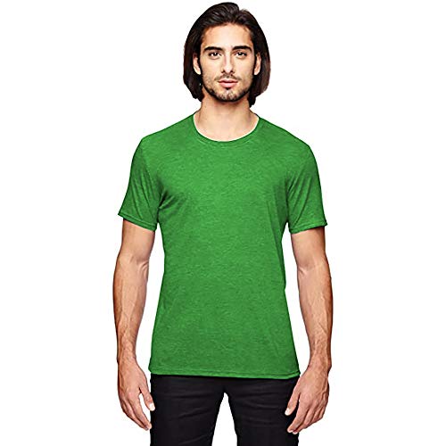 Anvil - Camiseta básica ligera de manga corta Modelo Tri-Blend Hombre/Caballero - Ligera (Grande (L)/Gris jaspeado)