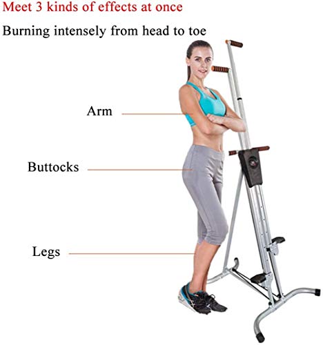 Aoligei Máquina trepadora Fitness Stepper, El Escalador Vertical, Gimnasio en casa Escalada máquina con Pantalla LCD Universal Inicio, casa Ejercicio Stepper Cardio Sistema de Escalada