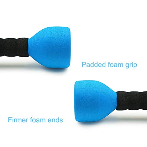 Aoneky Set de Mancuernas - 0.6kg Mancuernas Antideslizantes con Revestimiento de Espuma, Juego de 2 Mancuernas para Entrenamiento Ejercicio Fitness, Accesorios Deportivos para Gimnasio Doméstico, Azul