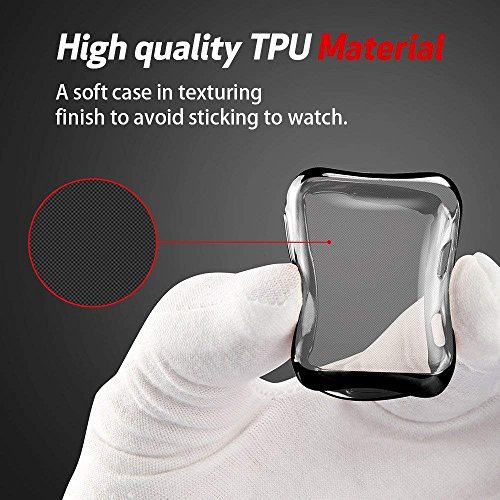 Aottom para Funda Apple Watch 42mm Series 3,Funda iWatch 42mm Transparente Protector de Pantalla Completo TPU Suave Ultra Delgado Protectora Carcasa para Reloj iWatch Series 3/2