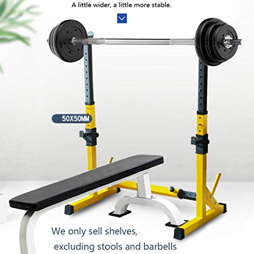 Aparato para sentadillas Press de banca Estante multifuncional Soporte ajustable Gimnasio casero en casa Soporte de entrenamiento de fuerza Estante para barra de fitness para hombre Solo vende estante