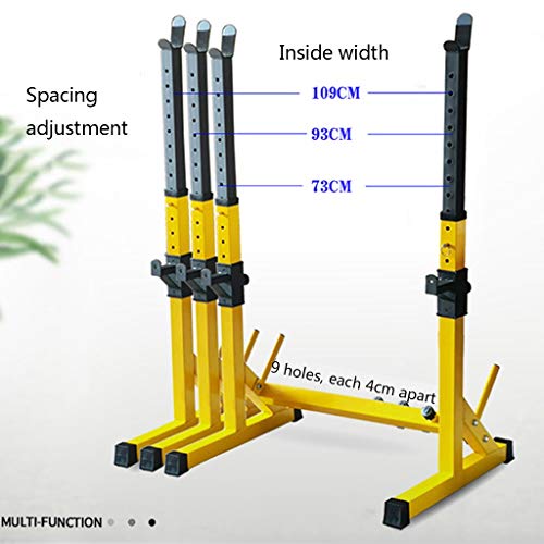 Aparato para sentadillas Press de banca Estante multifuncional Soporte ajustable Gimnasio casero en casa Soporte de entrenamiento de fuerza Estante para barra de fitness para hombre Solo vende estante