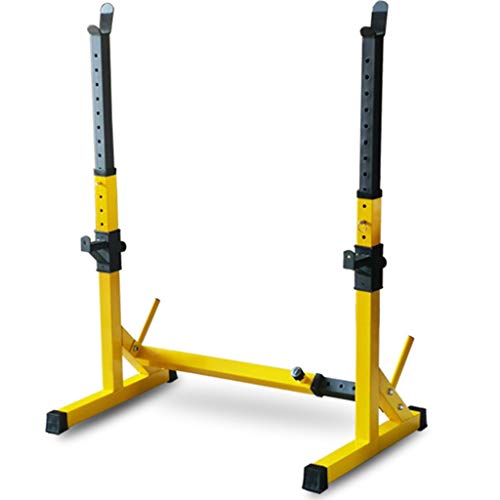 Aparato para sentadillas Press de banca Estante multifuncional Soporte ajustable Gimnasio casero en casa Soporte de entrenamiento de fuerza Estante para barra de fitness para hombre Solo vende estante