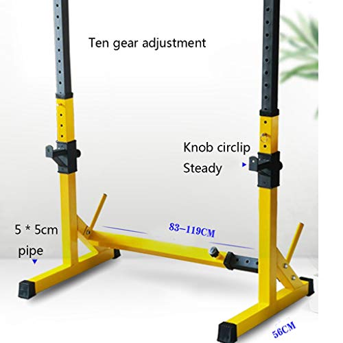 Aparato para sentadillas Press de banca Estante multifuncional Soporte ajustable Gimnasio casero en casa Soporte de entrenamiento de fuerza Estante para barra de fitness para hombre Solo vende estante