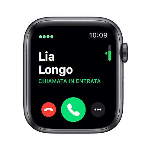 Apple Watch Series 5 (GPS + Cellular, 44 mm) Aluminio en Gris Espacial - Correa Deportiva Negro