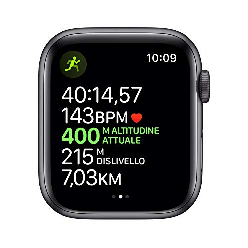 Apple Watch Series 5 (GPS + Cellular, 44 mm) Aluminio en Gris Espacial - Correa Deportiva Negro