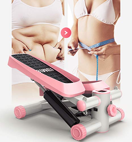 Aprilhp Mini Stepper, Stepper Up-Down Máquina de Step para Fitness, Carga-150KG, Maquinas de Gimnasio para Casa, Stair Stepper con Cuerdas de Resistencia para Mujeres y Hombres