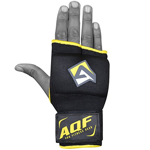 AQF Interno Guantes Vendas Boxeo MMA para Envolver Las Manos Vendas Guantes De Boxeo con Gel Mitones para Muay Thai con Estiramiento V2