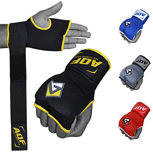 AQF Interno Guantes Vendas Boxeo MMA para Envolver Las Manos Vendas Guantes De Boxeo con Gel Mitones para Muay Thai con Estiramiento V2