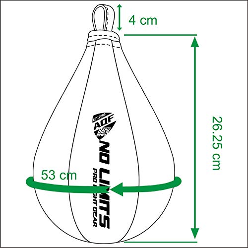 AQF Pera Boxeo de Cuero y Saco Boxe Punching Ball para MMA Conjunto de Entrenamiento con Pera de Boxeo