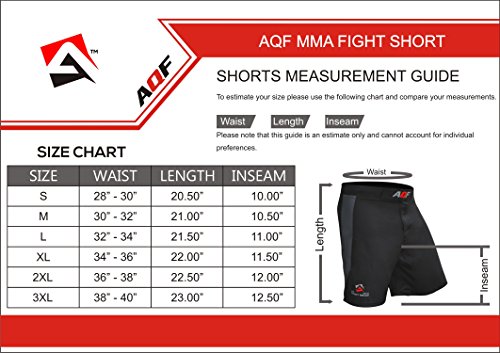 AQF Shorts Deportivos Hombre para Combates MMA Pantalones Muay Thai Shorts para Lucha En Jaula Kick Boxing Gimnasio Shorts Elásticos De Entrenamiento