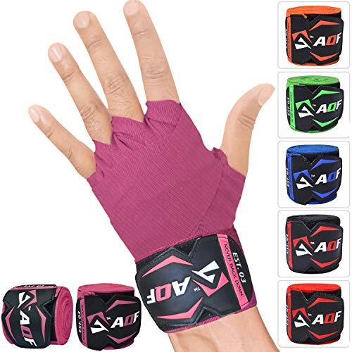 AQF Vendas Boxeo De 4.5m Guantes Interiores para MMA Boxeo Vendas Elásticas para Entrenamiento Muay Thai