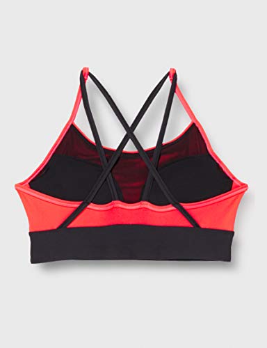 ARENA Damen Sport BH Light Support Gym Cross Straps Sujetador Deportivo, Mujer, Rojo Fluorescente/Negro, Extra-Small