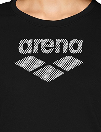 Arena W S/S Camiseta De Manga Corta Mujer Gym Logo, Black, L