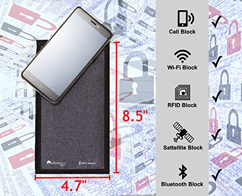 ARMADILLO PRO-TEC Faraday - Bloqueador de señal para llaves y teléfono móvil, bloqueo de señal RFID Faraday para frenar robos, piratería, clonación, rastreo