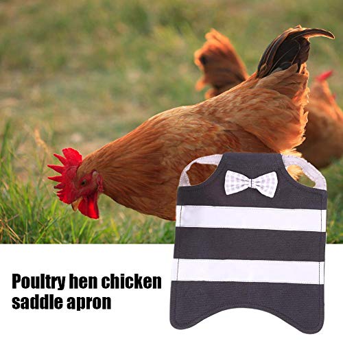 Arnés Para Pollo Sillín Para Aves De Corral Pluma Protector De Espalda - Ropa Para Delantal De Gallina Chaleco Para Mascotas De Gallo Noche Reflectante - Chaqueta Negra Ajustable Para Pollo Y Pato