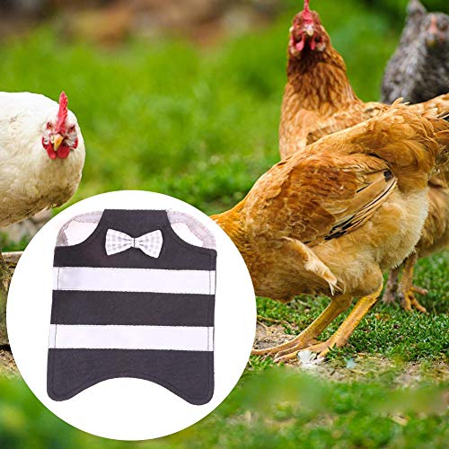 Arnés Para Pollo Sillín Para Aves De Corral Pluma Protector De Espalda - Ropa Para Delantal De Gallina Chaleco Para Mascotas De Gallo Noche Reflectante - Chaqueta Negra Ajustable Para Pollo Y Pato