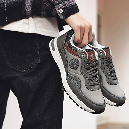 ARRIGO BELLO Zapatos Hombre Vestir Casual Zapatillas Deportivas Transpirables Gimnasio Correr Running Sneakers Al Aire Libre Tamaño 41-46 (Gris, Numeric_43)