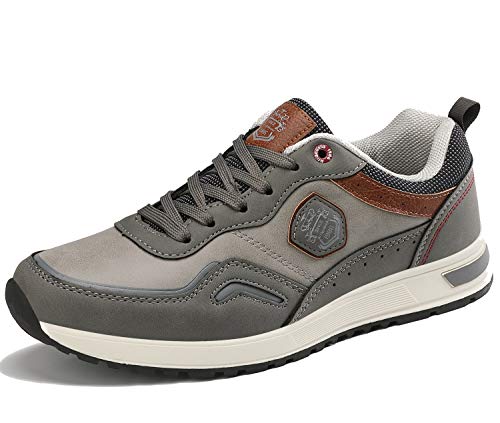 ARRIGO BELLO Zapatos Hombre Vestir Casual Zapatillas Deportivas Transpirables Gimnasio Correr Running Sneakers Al Aire Libre Tamaño 41-46 (Gris, Numeric_43)