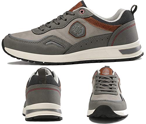 ARRIGO BELLO Zapatos Hombre Vestir Casual Zapatillas Deportivas Transpirables Gimnasio Correr Running Sneakers Al Aire Libre Tamaño 41-46 (Gris, Numeric_43)