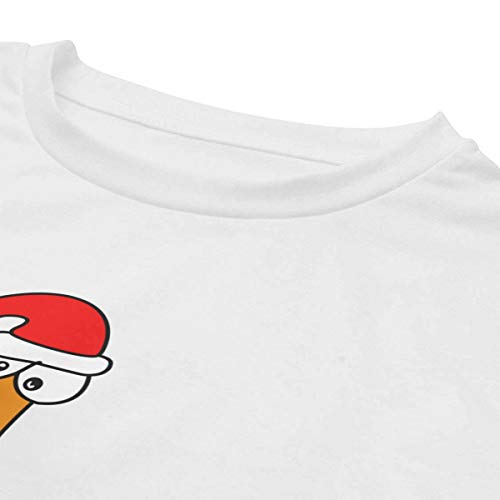 Arthur D Johnson Navidad pato amarillo camiseta de las mujeres de la moda práctica clásica algodón negro Blanco blanco XL