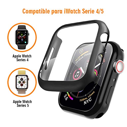 AsBellt Protector Pantalla para Apple Watch 40mm Serie 5 4, Cristal Templado para Apple Watch 40mm Serie 4 5, Carcasa, Funda de iWatch 40mm Serie 5, Serie 4 Hermès, Nike+ Edition