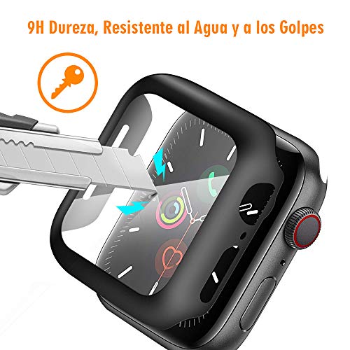 AsBellt Protector Pantalla para Apple Watch 40mm Serie 5 4, Cristal Templado para Apple Watch 40mm Serie 4 5, Carcasa, Funda de iWatch 40mm Serie 5, Serie 4 Hermès, Nike+ Edition