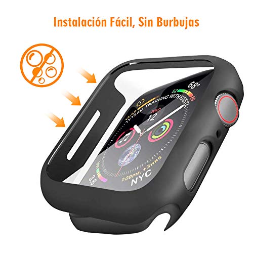 AsBellt Protector Pantalla para Apple Watch 40mm Serie 5 4, Cristal Templado para Apple Watch 40mm Serie 4 5, Carcasa, Funda de iWatch 40mm Serie 5, Serie 4 Hermès, Nike+ Edition