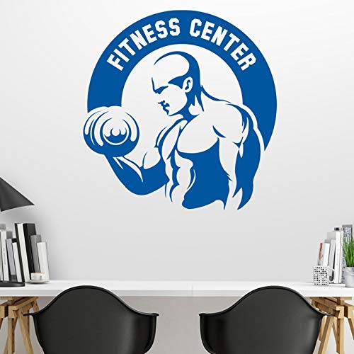 ASFGA Mancuerna Muscular Fitness Club calcomanía Gimnasio Pegatina decoración Cartel Vinilo Decoracion Pared calcomanía decoración Mural Coche Gimnasio Pegatina 20x20 cm