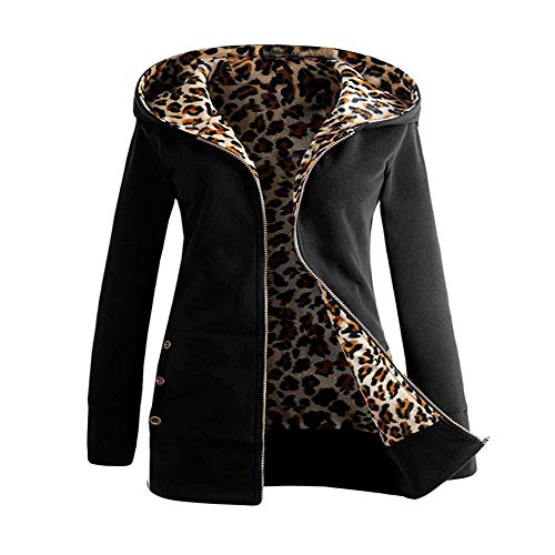 ASHOP Ropa Mujer, Chaquetas Mujer Invierno Rebajas Abrigo otoño Chaqueta de Lana Capa (Negro,XL/40)