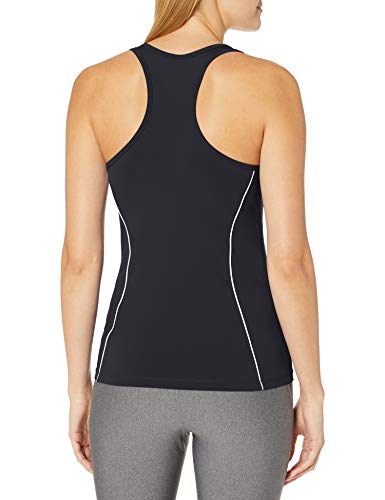 ASICS Attacker Tank Camiseta sin Mangas, Negro/Blanco, Medium para Mujer