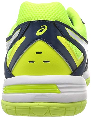 Asics Gel-Hunter 3, Zapatos de Bádminton para Hombre, Azul (Poseidon/White/Safety Yellow), 44.5 EU