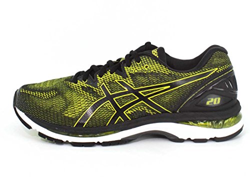 ASICS Gel Nimbus 20 - Zapatillas para correr y senderismo para hombre, Amarillo (Primavera de azufre/negro/blanco), 45 EU