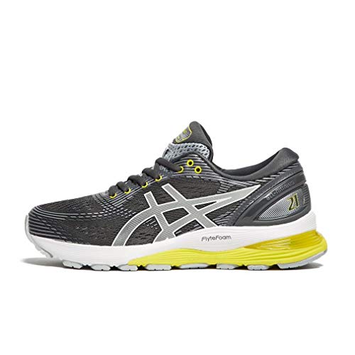 Asics Gel-Nimbus 21 - Zapatillas de running para mujer, color rosa, talla 42, Mujer, gris oscuro/gris claro, 40